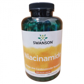 Swanson Niacinamide 500mg vitamin B3 kapszula 250db