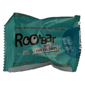 Roobar Bio nyers Energiagolyó Kókusz-Guarana 22g