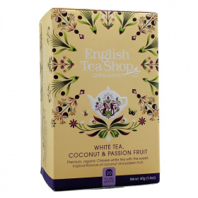 English Tea Shop bio fehér tea kókusszal és passion gyümölccsel 20db