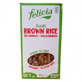 Felicia bio gluténmentes barnarizs száraztészta - orsó (fusilli) 250g