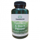 Swanson Turmeric Black pepper kurkuma és fekete bors komplex növényi kapszula 90db Swanson Turmeric Black pepper kurkuma és fekete bors komplex növényi kapszula 90db