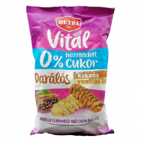 Detki cukormentes darálós omlós keksz - vanília-kakaó 180g