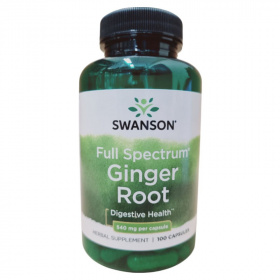 Swanson Ginger Root (Gyömbér gyökér) 540mg kapszula 100db