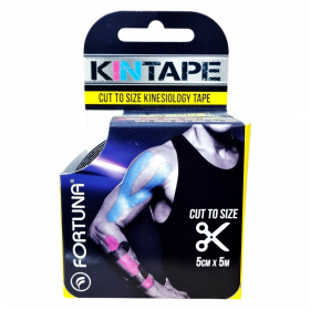 Fortuna Kintape (fekete színű, vágható, 5cm x 5m) kineziológiai szalag 1db
