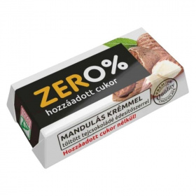 Szerencsi zero mandula ízű krémmel töltött tejcsokoládé édesítőszerrel 21g