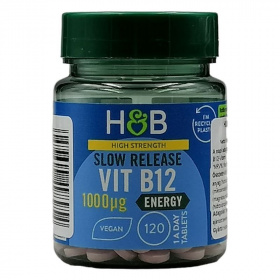 H&B B12-vitamin tabletta 1000 mcg 120 db