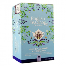 English Tea Shop bio fehér tea (áfonya-bodza) (20x1,5g) 20db