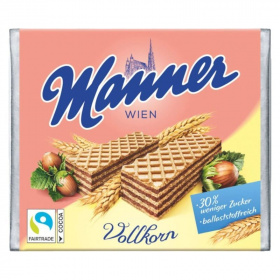 Manner vollkorn teljes kiőrlésű mogyorós ostya 75g