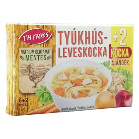 Thymos nátrium glutamát mentes tyúkhús leveskocka 6 + 2db