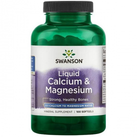 Swanson Liquid Calcium és Magnesium kapszula 100db