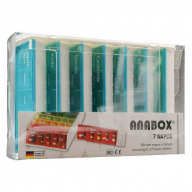 Anabox 7 napos gyógyszeradagoló szett - világoskék 1db