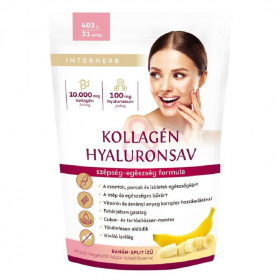 Interherb Kollagén Hyaluronsav italpor - banán split 403g