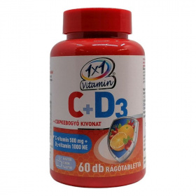 1x1 Vitamin C + D3 + csipkebogyó kivonat rágótabletta 60db