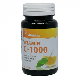 Vitaking Vitamin C-1000 bioflavonoidok citrussal acerolával tabletta 30db