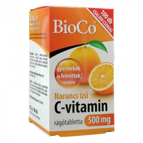 BioCo narancs ízű C-vitamin 500mg rágótabletta 100db