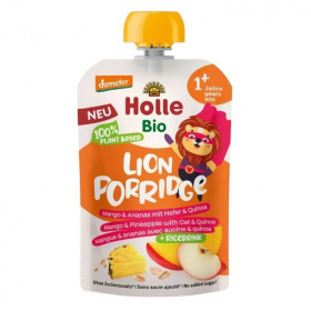 Holle bio gyümölcspüré, lion porridge - zabkása (1év+) 110g