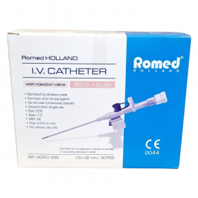 Romed Intravénás kanül (20G - rózsaszín) 50db