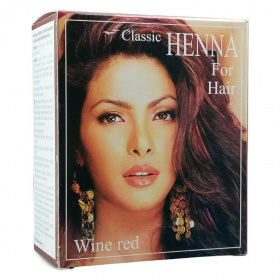 Classic Henna mélyvörös hajszínező por 100g