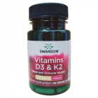 Swanson D3+K2 vitamin 2000NE+75mcg növényi kapszula 60db Swanson D3+K2 vitamin 2000NE+75mcg növényi kapszula 60db