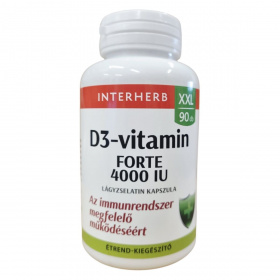 Interherb XXL D3-vitamin 4000NE Forte kapszula 90db