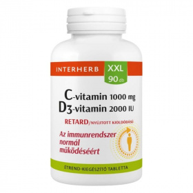 Interherb XXL C+D3-vitamin retard tabletta 90db