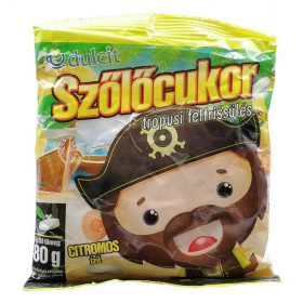 Dulcit szőlőcukor tabletta - citrom 80g