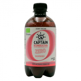 Captain Kombucha ZERO Élőflórás ital, málna ízesítéssel BIO 400ml