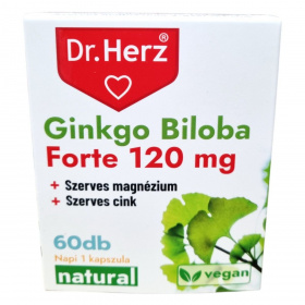 Dr. Herz Ginkgo Biloba Forte 120mg + szerves magnézium + szerves cink kapszula 60db