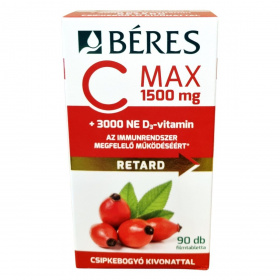 Béres C MAX 1500mg RETARD filmtabletta csipkebogyó kivonattal + 3000NE D3-vitamin 90db