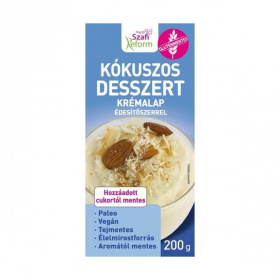 Szafi Reform kókuszos desszert krémalap édesítőszerrel (bounty ízű, paleo, vegán, gluténmentes, tejmentes) 200g