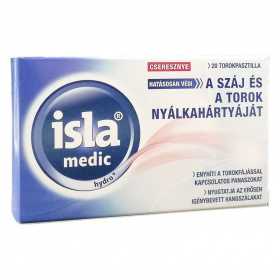 Isla Medic Hydro+ cseresznye ízű torok pasztilla 20db