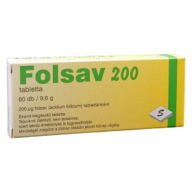 Selenium Pharma Folsav 200 tabletta 60db