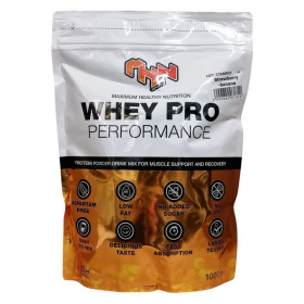 MHN Whey Pro Performance tejsavó fehérje - eper, banán 1000g