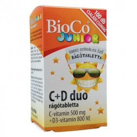 BioCo C+D Duo Junior rágótabletta - Családi Csomag 100db