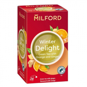 Milford zöld tea Winter Delight - gyömbér-narancs (20x1,75g) 20db