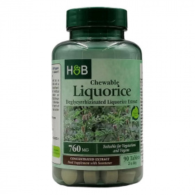 H&B Édesgyökér (760mg) rágótabletta 90db