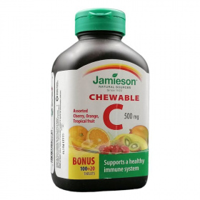 Jamieson C-vitamin 500mg szopogató tabletta háromféle gyümölcs ízesítéssel 120db