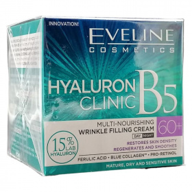 Eveline Hyaluron Clinic tápláló regeneráló nappali és éjszakai krém érett bőrre 50ml