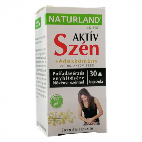 Naturland aktív szén kapszula 200mg+édeskömény 30db