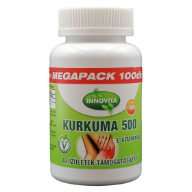 Innovita Kurkuma 500mg tabletta E-vitaminnal 100db