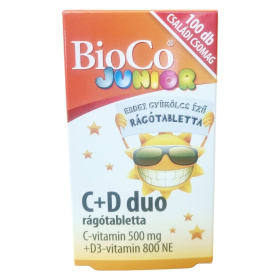 BioCo C+D Duo Junior rágótabletta - Családi Csomag 100db