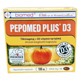 Biomed Pepomed Plus D3 tökmagolaj kapszula 100db