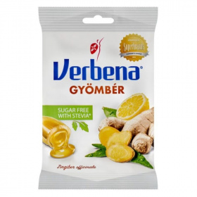 Verbena sugar free gyömbér töltött cukorka 60g
