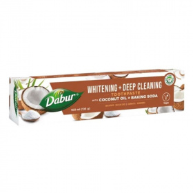 Dabur fogkrém - Whitening, kókuszolaj, szódabikarbóna 100ml