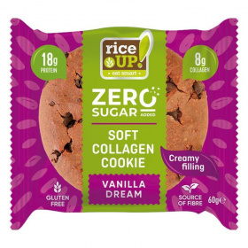Rice Up zero kollagén, protein keksz vanília ízű 60g