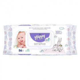 Bella Baby Happy nedves babatörlőkendő - sensitive, aloe vera 56db