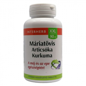 Interherb XXL Máriatövis, Articsóka, Kurkuma tabletta 90db