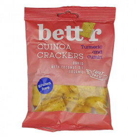 Bett'r Quinoa Crackers Kurkuma és kömény 100g