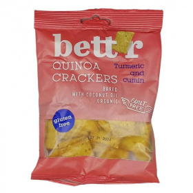 Bett'r Quinoa Crackers Kurkuma és kömény 100g