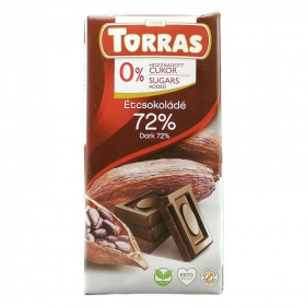 Torras gluténmentes 72% étcsokoládé hozzáadott cukor nélkül 75g